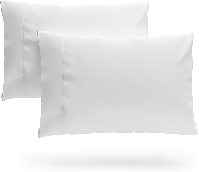 Cosy House Collection Premium Rayon Derived from Bamboo Pillowcases | Ultra Soft, Cooling & Breathable Bedding - Set of 2 (King, White)