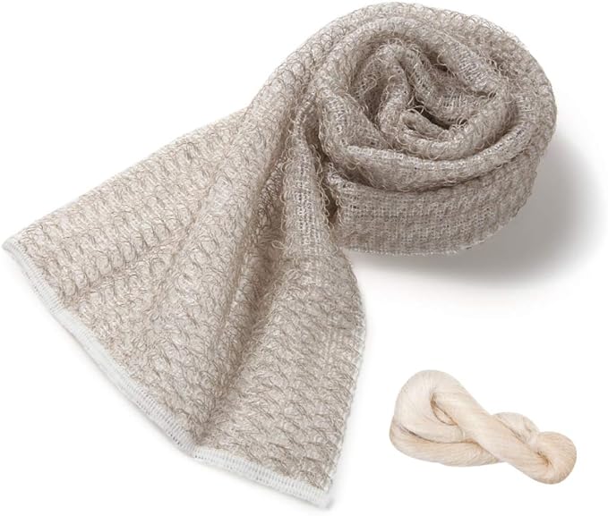 Exfoliating Washcloth [Made in Japan] Shower Back Scrubber, Plant-Based Body Exfoliating Towel (Linen)