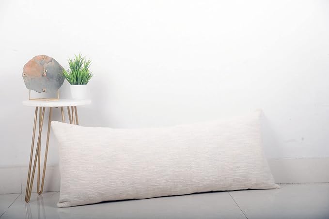 Trade Star Cotton Lumbar Pillow Cover Rectangular Neutral Minimalist Cushion Cover Soft Decorative Long Pillowcase for Sofa Couch Bed Modern Farmhouse Boho Style 14x36