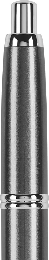 PILOT Vanishing Point Collection Refillable & Retractable Fountain Pen, Gun Metal Gray Barrel with Rhodium Accents, Blue Ink, Broad Nib (60633)
