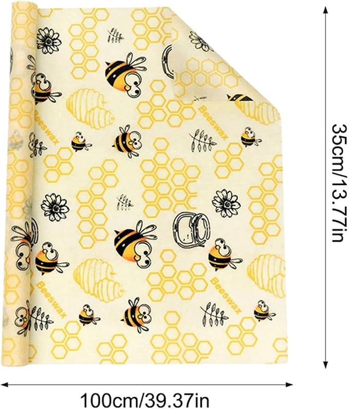 TopHomer Eco-Friendly Beeswax Food Wraps, Bread Sandwich Wrapper - Organic, Sustainable, Zero Waste, Reusable Plastic-Free Food Storage Wrap (Honeycomb)