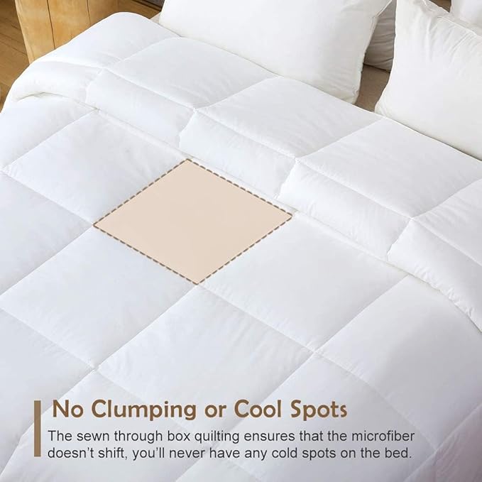 DWR 100% Cotton Fabric Covered Down Alternative Comforter| Lightweight, California King (102x94)