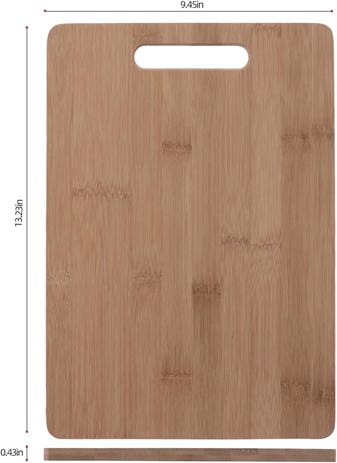 Wood Cutting Boards for Kitchen, Bamboo Cutting Board, Heavy Duty Wooden Chopping Boards for Kitchen Counter Space(Medium, 13.2x9.45 inch)