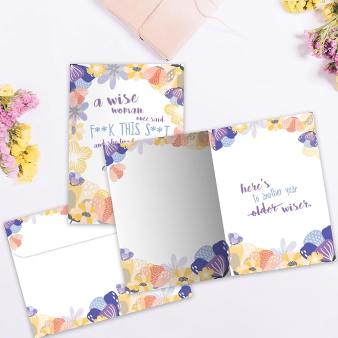Tree-Free Greetings - Birthday Cards - Artful Designs - 2 Cards + Matching Envelopes - Made in USA - 100% Recycled Paper - 5 x 7 - Wise Woman (GT61254)
