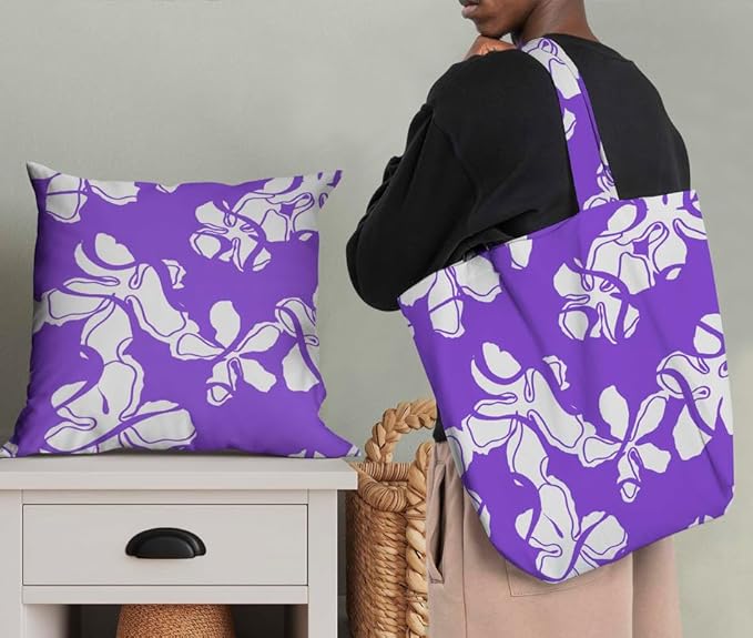 Soimoi Lightweight Velvet Fabric - Purple - Floral Print, Unstitched Material - 58" Wide, Perfect Fabric for Upholstery, Fashion and Craft Projects, 1 Yard