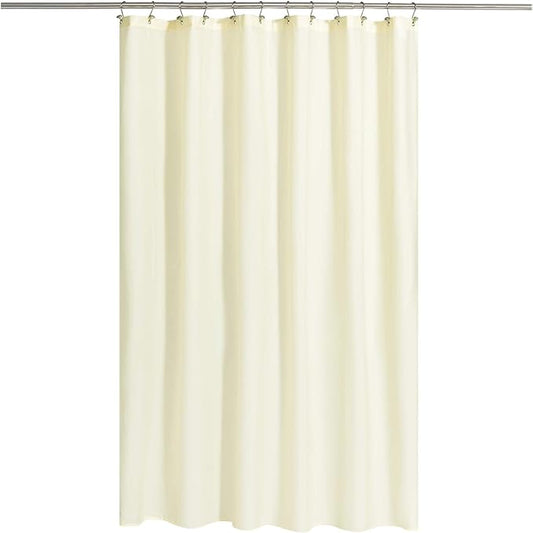 N&Y HOME Fabric Shower Curtain or Liner with Magnets - Cream Shower Curtain for Bathroom with Hotel Quality, Machine Washable - Sand, 72x72