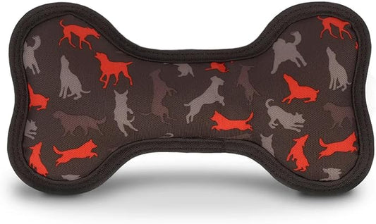 P.L.A.Y. Stuffed Dog Toys, ECO Bones - Extra Durable Squeaker Chew Toy, Great for Teething Puppies & Small, Medium, Large Dog Breeds - Machine Washable, Recycled Materials (Scout & About, Small)