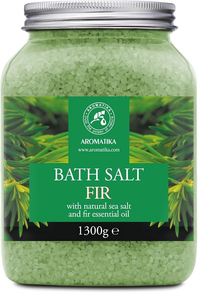 Fir Bath Salt with Natural Fir Essential Oil 46 Ounces - Natural Bath Sea Salt - Coniferous Salts - Best for Bath - Relaxing - Body Care - Beauty - Aromatherapy