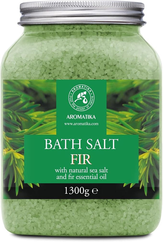 Fir Bath Salt with Natural Fir Essential Oil 46 Ounces - Natural Bath Sea Salt - Coniferous Salts - Best for Bath - Relaxing - Body Care - Beauty - Aromatherapy