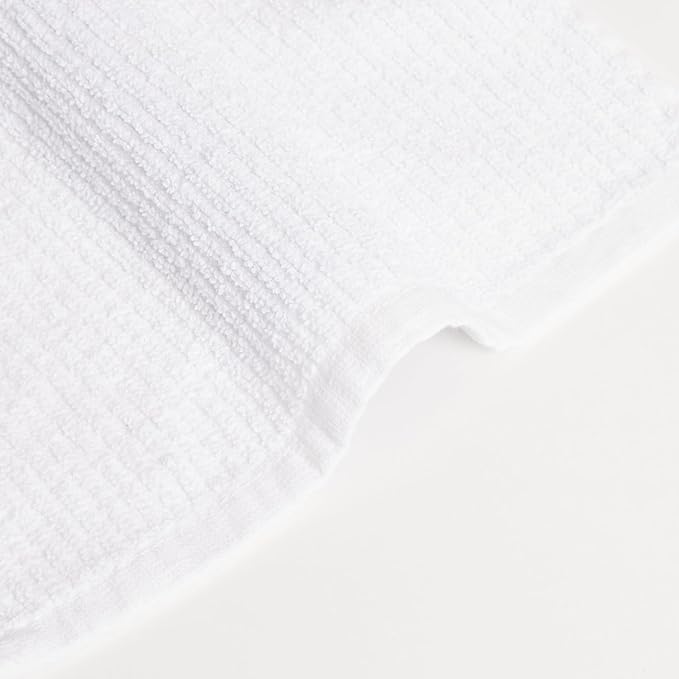 CASA COPENHAGEN Ribbed Bar Mop Towels - Pack of 24, 10"x10" 100% Cotton, Highly Absorbent & Durable Towels, Multipurpose Kitchen Towels for Home, Bar, Restaurant, Cleaning & More
