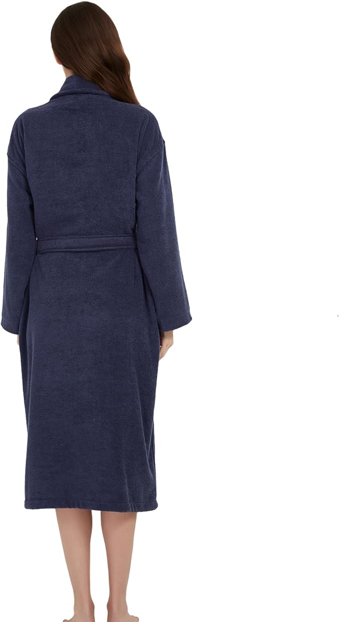 Men's Robe,Pure Cotton Robe for Men,Absorbent Bathrobe,Luxurious Terry Cloth Bathrobe with Shawl Collar
