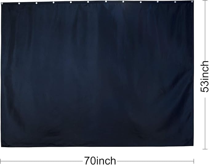 Barossa Design Fabric Snap-in Liner 70" W x 54" H - Hotel Style Removable Replacement Inner Liner, Machine Washable & Water Repellent - Navy, 70x54