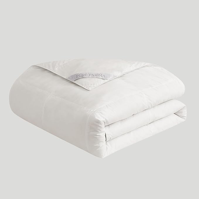 Pure Parima Recycled Down Alternative Comforter Duvet Insert, 100% Cotton Sateen Shell, Filled with Premium Recycled Polyester, All Season Duvet, Down Alternative Bedding (King/Cal King)