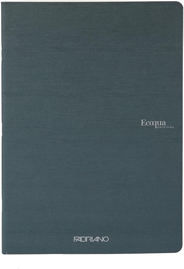 Fabriano Ecoqua Original Staple-Bound Notebook, Dark Green