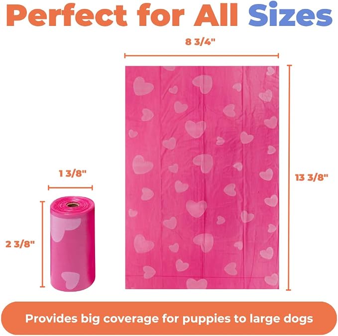 Best Pet Supplies Dog Poop Bags for Waste Refuse Cleanup, Doggy Roll Replacements for Outdoor Puppy Walking and Travel, Leak Proof and Tear Resistant, Thick Plastic - Assorted 2, 150 Bags