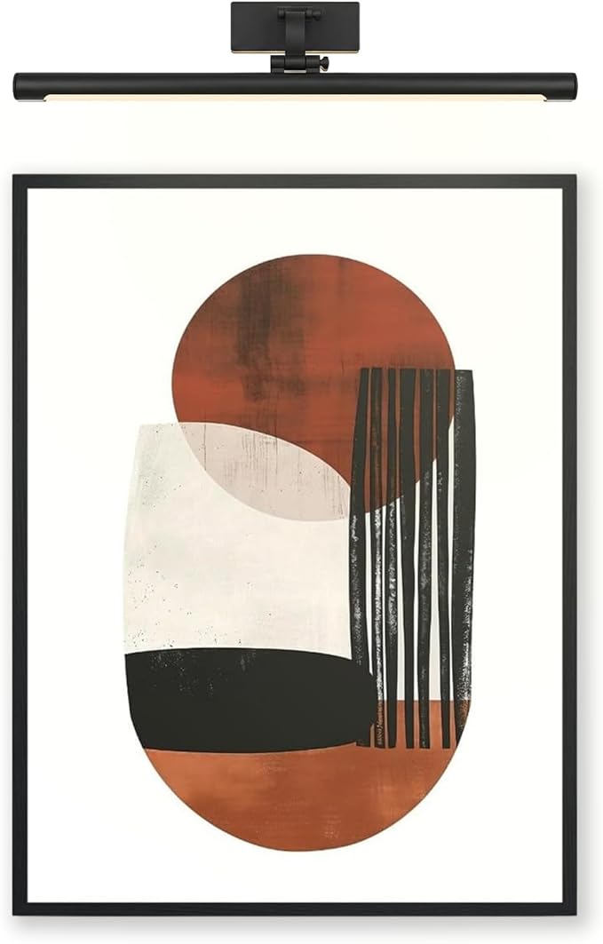 Moonow7 Modern Abstract Neutral Boho Geometric Print, Minimalist Aesthetic Wall Art in Terracotta, Beige, and Black for Living Room, Bedroom, Entryway, Dining Room, Unframed Size 16x20” / 40x50 cm