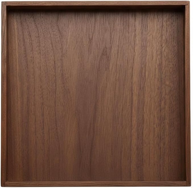 Solid Black Walnut Wood Desk Organizer Tray for Office, Entryway, and Home Storage