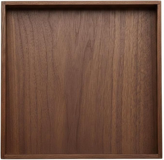 Solid Black Walnut Wood Desk Organizer Tray for Office, Entryway, and Home Storage