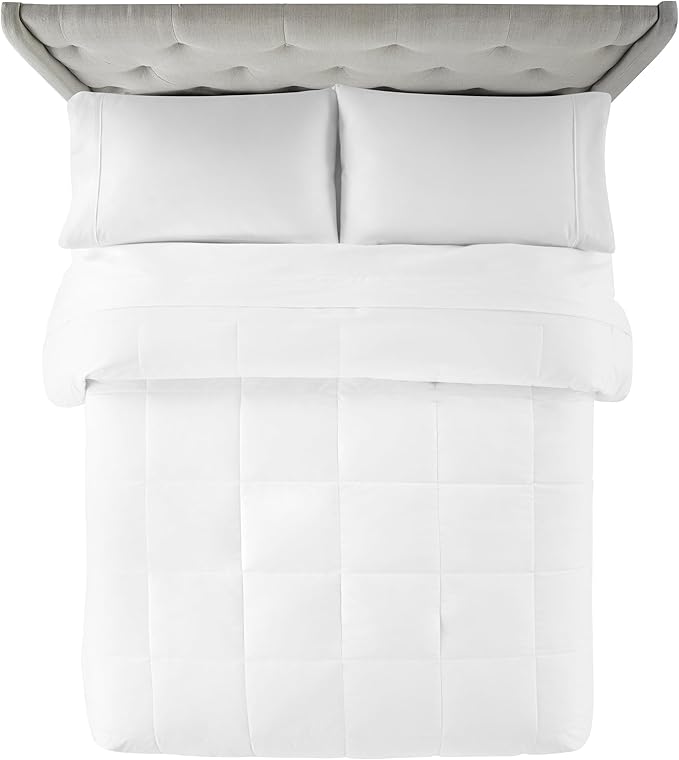 DOWNLITE Lightweight Continuous Comfort™ Down Alternative Blanket for Warm Weather with Duvet Tabs (Hypoallergenic) (Queen (U.S. Standard))