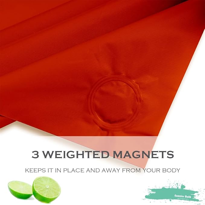 Tangerine Plastic Shower Curtain Or Liner, 72x72 Inch Lightweight Red Plastic Bathroom Shower Showroom Inner Curtain with Rustproof Metal Grommet Holes and Weighted Magnets