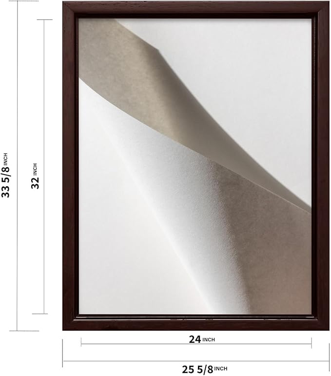 Monem Art Minimalist Folded Paper Abstract Print - Scandinavian Neutral Texture Art Poster - Wall Decor for Living Room, Bedroom or Office - 24x32 Brown Framed CANVAS Wall Art by Mareike Bohmer