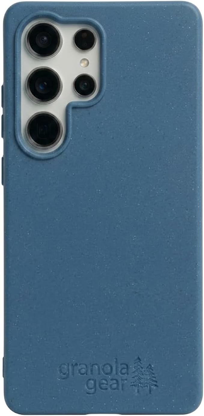 Eco by GranolaGear - Eco-Friendly Phone Case for Samsung Galaxy S25 Ultra - Biodegradable, Compostable, Plastic-Free, Made from Plants - Pacific Blue