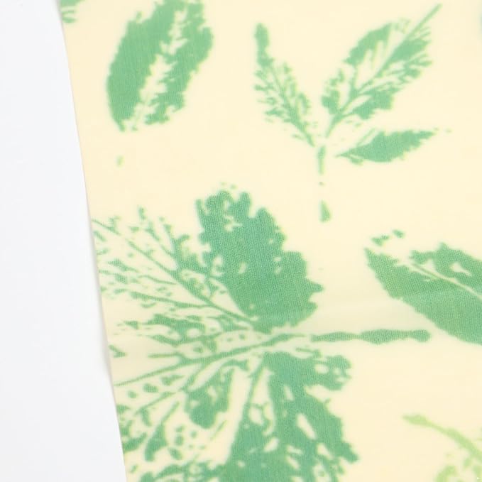 Bee's Wrap Beeswax Wraps for Food - Reusable Food Wraps, Sandwich Wrap & Bowl Covers Green Leaves One Size