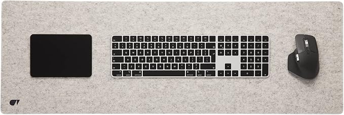 OAKYWOOD Oakywood Desk pad in 2 Sizes, M (30 x 62 x 0.3 cm), L (30 x 90 x 0.3 cm), Made of Merion Wool Felt and Cork, Gray