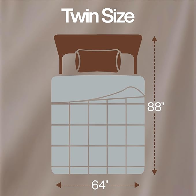 Utopia Bedding Twin Comforter Duvet Insert, Quilted Light Grey Comforter with Corner Tabs, Box Stitched Down Alternative Comforters Twin Size 64 x 88 inches