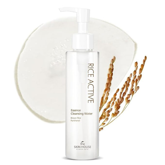 THE SKIN HOUSE Korean Rice Micellar Cleansing Water – Gentle Low pH Makeup Remover for Light Daily Makeup | Hydrating Rice Essence | No-Rinse, Non-Irritating Cleanser for Sensitive Skin | 5.07 fl.oz