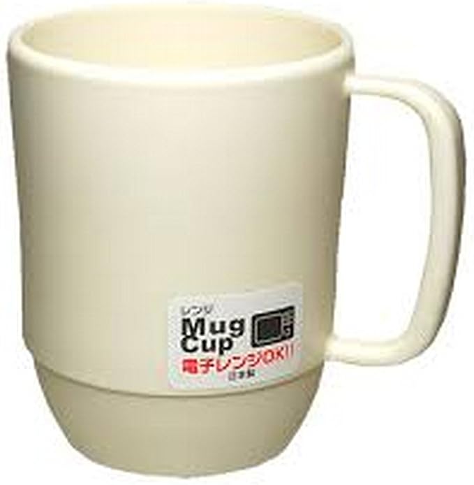 Japanese Camping Coffee Mug Unbreakable Kid's Milk Juice Mug Microwavable Tea Water Mug for Travel 12 ounce BPA Free Non-Toxic Dishwasher Safe Made in Japan, White