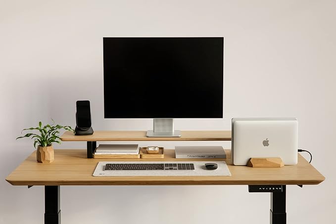 Oakywood Craft 100% Merino Wool Felt & Cork Desk mat – Sustainable, Handmade Wool Felt Desk pad with Cork Base for Comfort and Stability – 100% Merino Wool & Cork – Stone Grey 62x30cm (24.41x11,8 in)