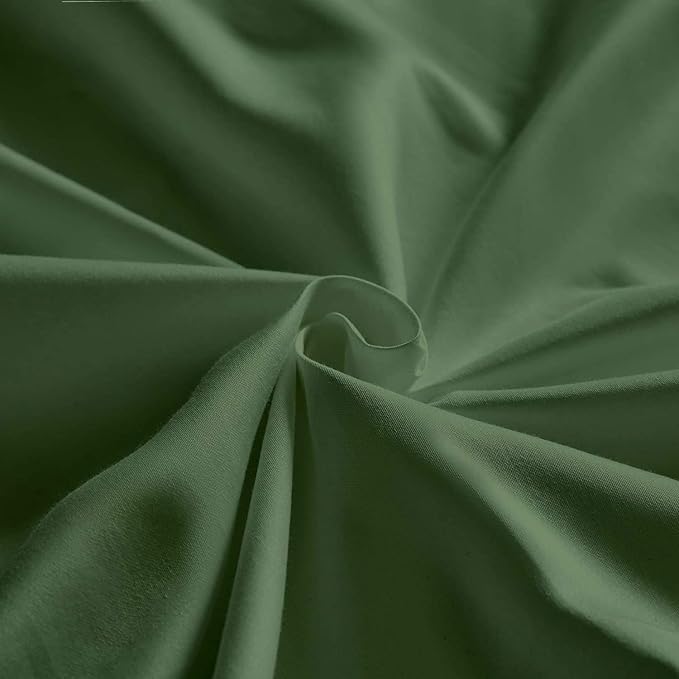 100% Real Certified Organic Cotton Bedsheet Set, Queen-XL Size 6 Piece 800-Thread-Count Sheet Set, [1 Fitted + 1 Flat + 4 Pillowcases], Extra 30" Deep Pocket - Sage