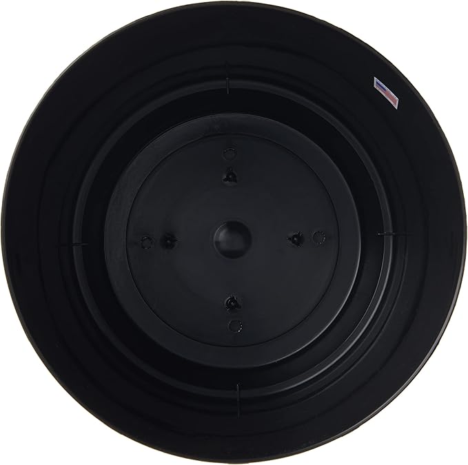 Novelty Majestic Full Depth Round Cylinder Pot, Glossy Black, 8-Inch (10088) (Pack of 2)