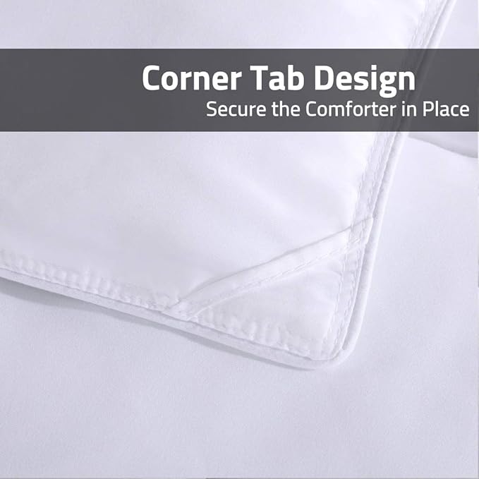 Cooling Viscose from Bamboo Down Alternative Comforter, All Seasons (Silky Soft and Silent Viscose from Bamboo Shell) Down Alternative Duvet Insert (Full Size, 90x90)