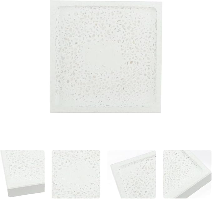 BESTOYARD Diatomite Soap Dish Holder Square Soap Container with Water-Absorbent Quick-Drying