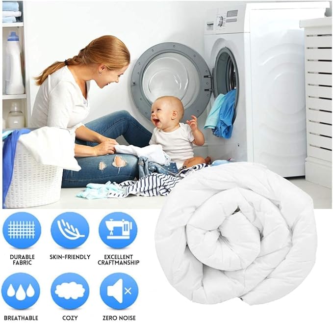 Hypoallergenic 1000-TC Pinch Pleated Down Alternative Comforter Super King Plus 120x120 Inches 1pc Comforter & 2 pcs Pillow Covers, 700 GSM & All Side Corner Tabs 100% Egyptian Cotton
