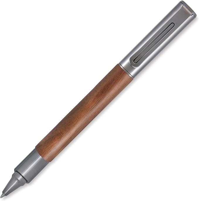 Monteverde USA Ritma Walnut Rollerball Pen - Sustainable Walnut Wood - Smooth Writing - Refillable Luxury Pen