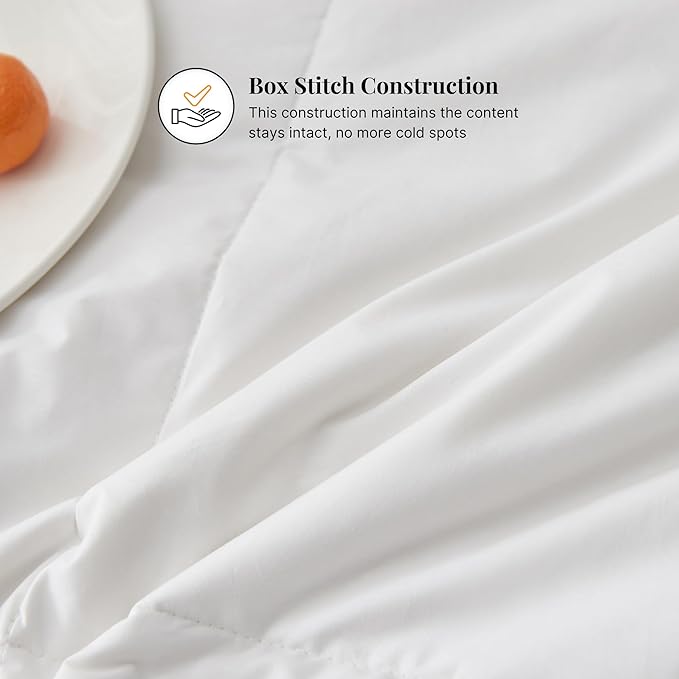 Ambassador Eco-Friendly Microfiber Comforter - 300 GSM Premium Gel Filling, Down-Like Insulation, 240TC Down-Proof Cotton Shell, Breathable & Sustainable, Seasons (Twin/Twin XL)
