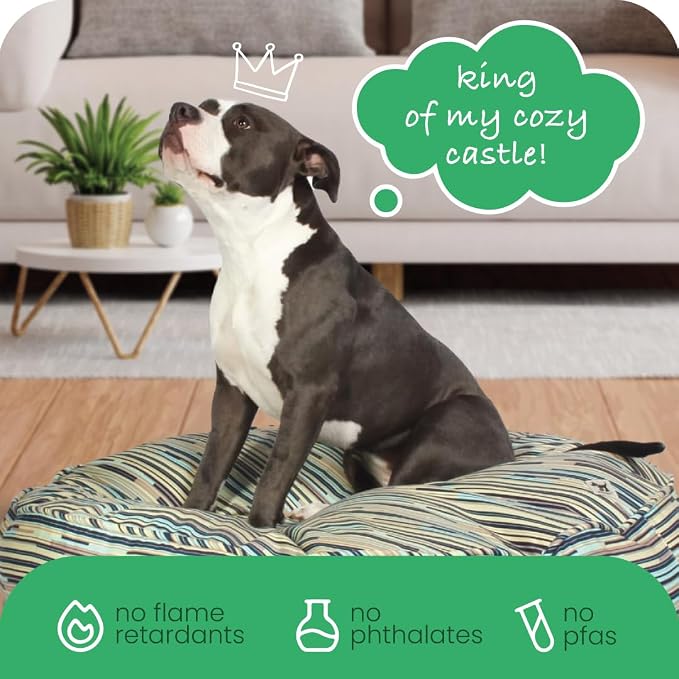 Molly Mutt I Don't Like Mondays Dog Bed Duvet Cover, 100% Cotton Canvas Cover for Dog, Puppy, or Cat Bed, Durable, Washable, and Free of Harmful Chemicals, Medium/Large, 27"x36"x5"