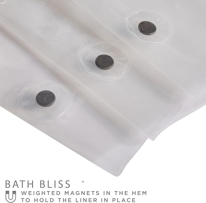 Bath Bliss Premium Shower Curtain Liner in Clear
