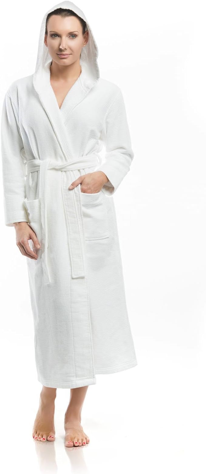 Plush Necessities Hooded Waffle Terry Robe