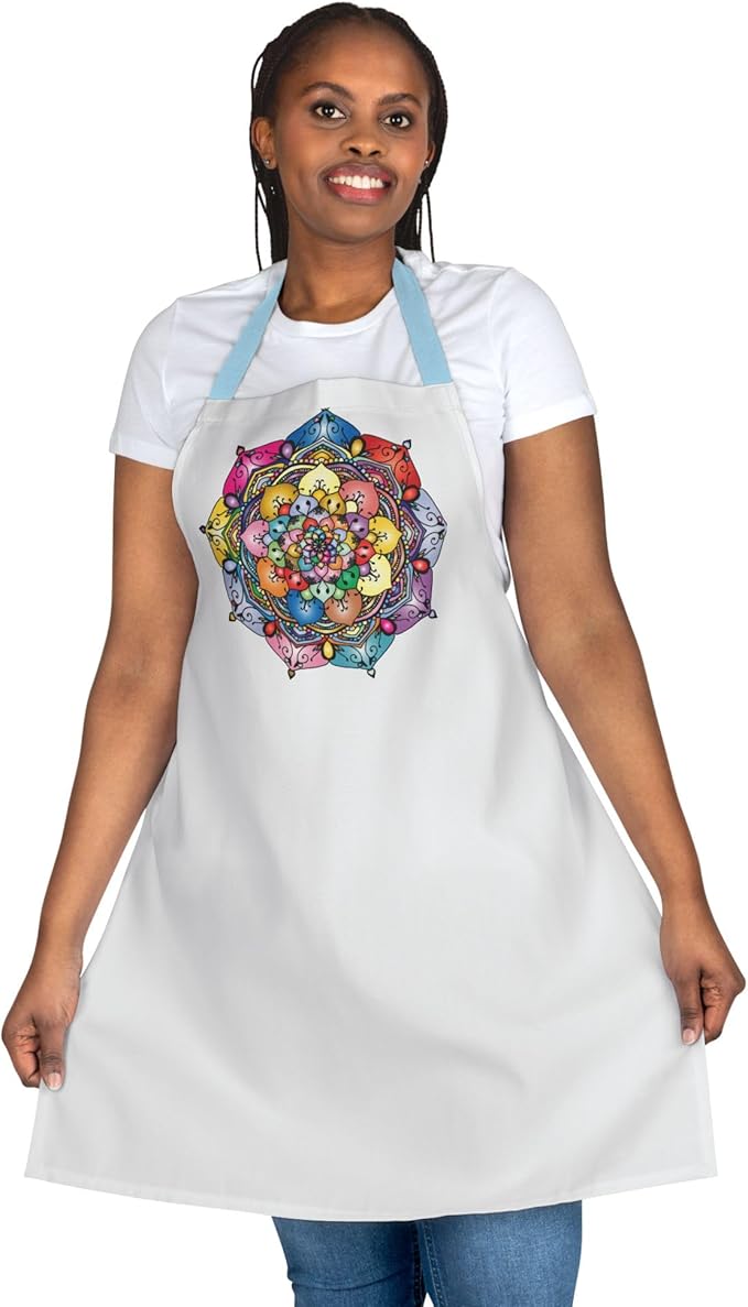 Colorful Floral Mandala Apron | Multicolor Straps