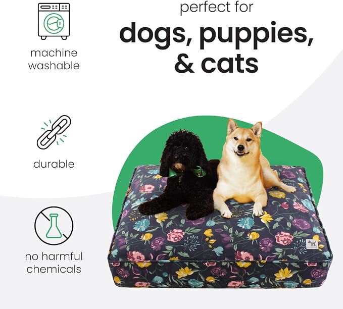 Molly Mutt Friday Morning Dog Bed Duvet Cover, GOTS-Certified 100% Organic Cotton Canvas Cover for Dog, Puppy, or Cat Bed, Durable, Washable, and Free of Harmful Chemicals, Huge, 36"x45"x5"