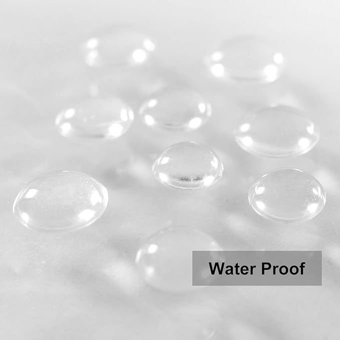 Barossa Design Shower Curtain Liner with 6 Magnets - Heavy Duty PEVA Plastic Shower Curtain for Bathroom, Waterproof Vinyl & See Through Bath Liner, Metal Grommets - Clear, 72x72