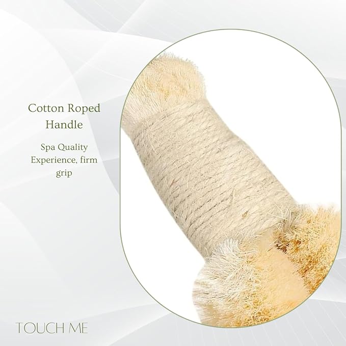 Touch Me All Natural Spa Sisal Dry Skin Brush – Premium Quality 9” Exfoliating Body Brush for Lymphatic Massage, Circulation & Glowing Smooth Skin