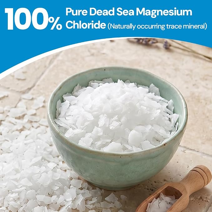 Dead Sea Magnesium Flakes Bath & Foot Soak, Unscented - 5 lb - 2 Pack