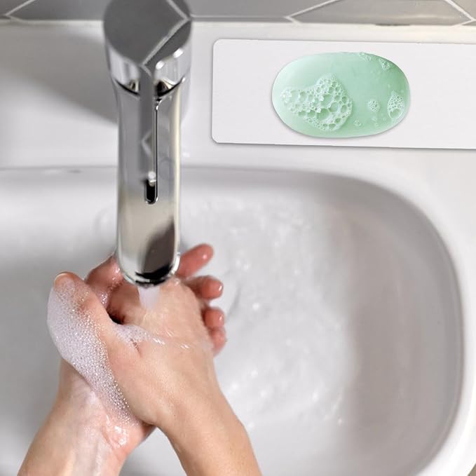 Diatomite Tray | Non-Slip Fast-Drying Water Absorbing Stone Tray | Water Absorbing Stone, Absorbent Coasters, Sink for Dish Soap Bottles Toothbrush Cup