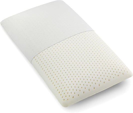 Latex Pillow, 100% Natural Talalay Latex Pillow with Removable Breathable Cotton Cover, Luxurious King Size Soft Bed Pillow for Side Back and Stomach Sleepers, Help Release Neck Pressure