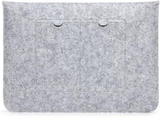 Felt Laptop Sleeve Bag Tablet PC Case Ultra Slim Business Carrying Envelope Case Protective Bag, Compatible with Apple MacBook, Acer Dell HP Microsoft Notebook (Light Gray, 14-inch)